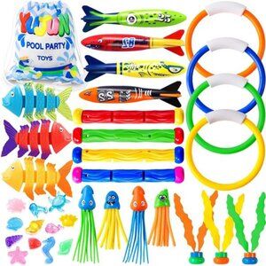 35PCS Pool Diving Swimming Toys, Summer Underwater Game Toys